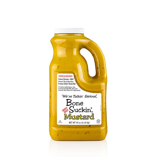 Senape BBQ Bone Suckin' Mustard, dolce e piccante, Ford's Food, 1,8 l