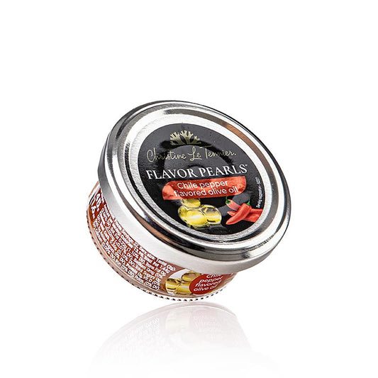 Perles d'Huile - Caviar d'huile d'olive au piment, perles piquantes à base Huile d'olive sphériques), 45 g