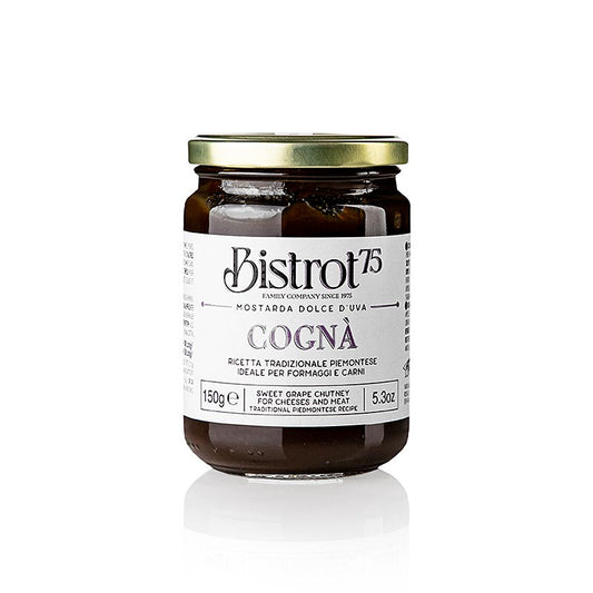 Tartuflanghe  - Bistro 75 - Cognà - Süßes Traubenmost-Chutney, 150 g