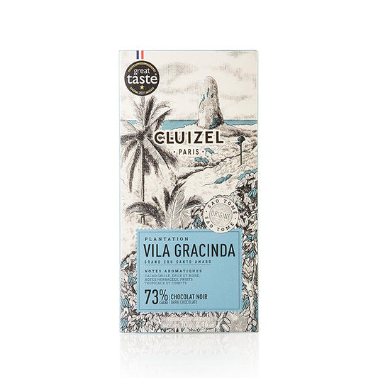 Tablette de chocolat de plantation Vila Gracinda 73% amer, Michel Cluizel, BIO, 70 g