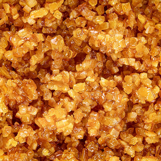 Scorza d'arancia candita, arancia a cubetti, tritata finemente, 3 x 3 mm, 1 kg