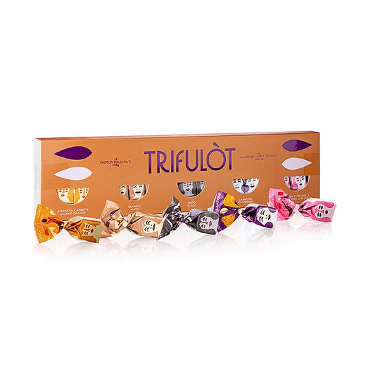 Tartuflanghe Mini truffes au chocolat « trifulòt », 5 sortes, 108 g