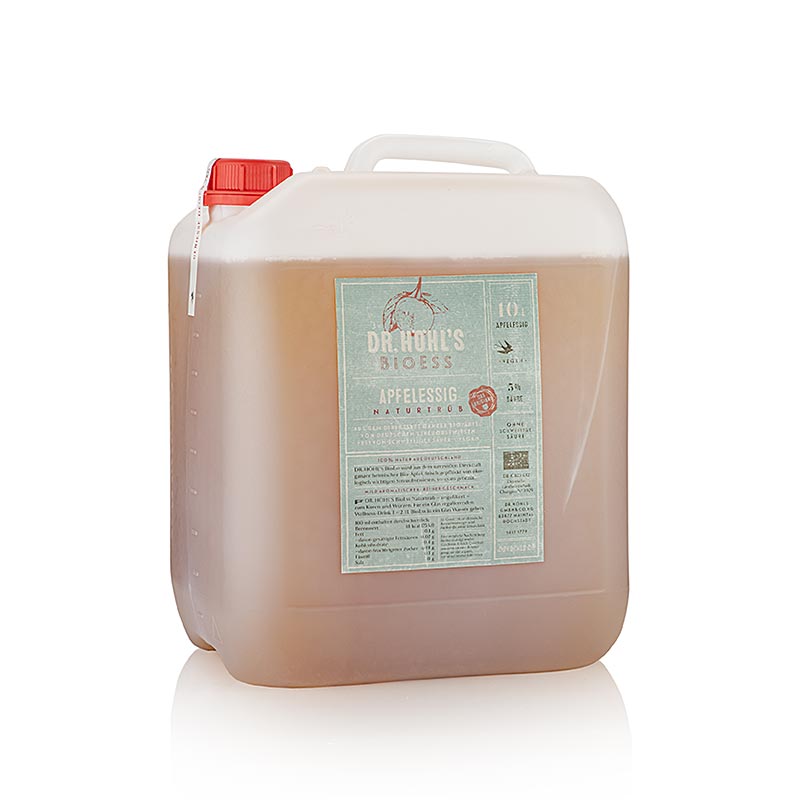 Vinaigre de cidre BioEss de Dr. HÖHL, naturellement trouble, végétalien, 5 % d'acidité, BIO, 10 l