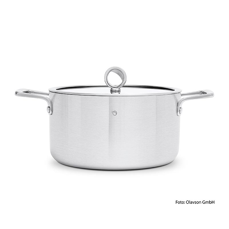 Olavson Kupferkern Kochtopf, mit Deckel, 24cm, 5,5l, für alle Herdarten, 1 St