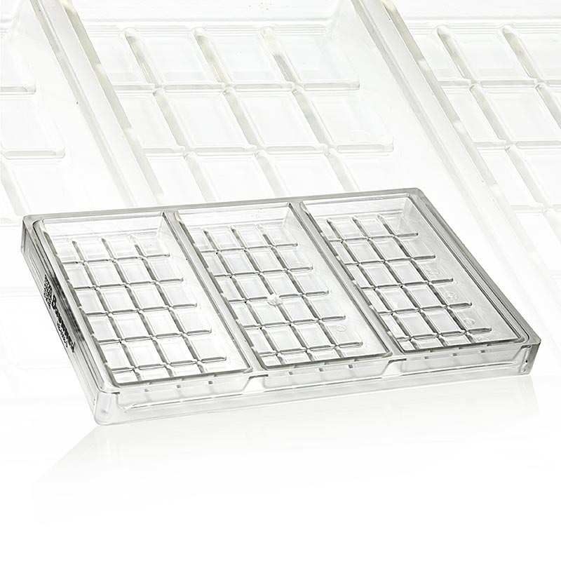 Stampo per cioccolato "Tavoletta", 161x78x15 mm, 3 pezzi, per circa 200 g, Brunner, 1 pz.