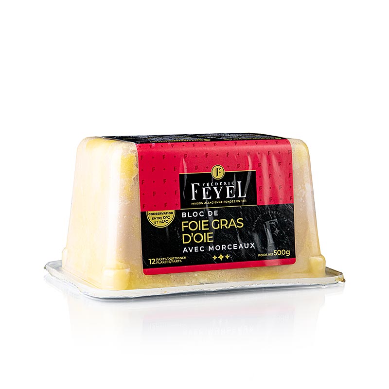 Blocco di Foie Gras d'oca con pezzetti, Feyel, 500 g