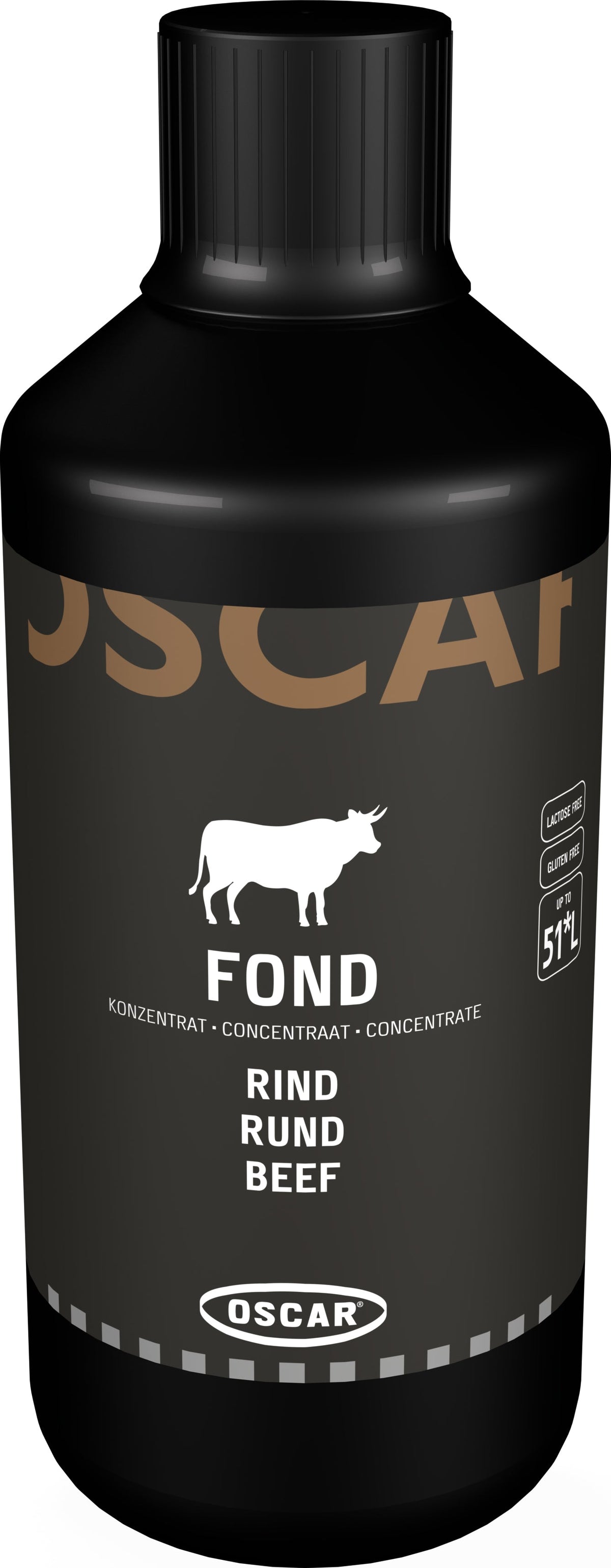 Concentré Oscar - Fond de bœuf, liquide, Sans gluten(pour environ 51 litres), 1 l