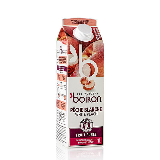 Purée de pêche blanche Boiron, pasteurisée, 1 l