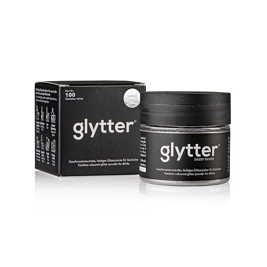 glytter "Sassy Silver", glitter alimentare in polvere (argento), 10 g