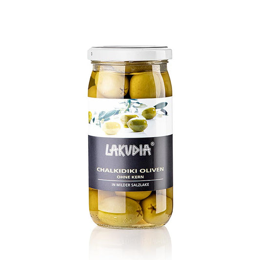 Olive verdi "Chalkidiki", senza nocciolo, Lakudia, 355 g