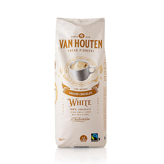 Callebaut - Van Houten Chocolat blanc moulu, poudre pour chocolat à boire, 1 kg