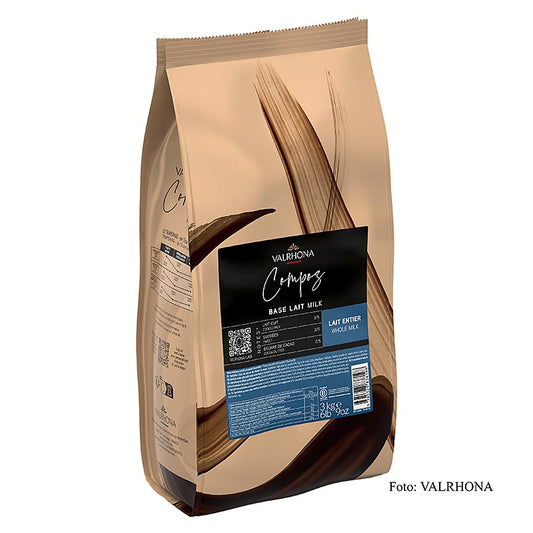 Chocolats Valrhona Compoz - Base au lait, callets, 3 kg