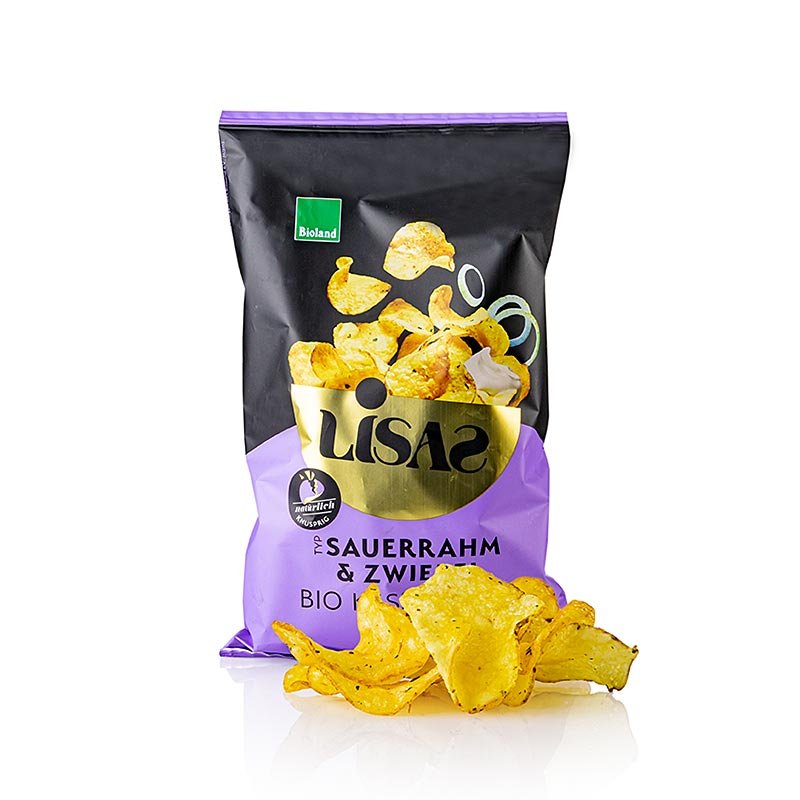 Lisa´s Chips - Sauerrahm Frühlingszwiebel (Kartoffelchips), BIO, 115 g | Gebäck, Pralinen, Snacks | thungourmet