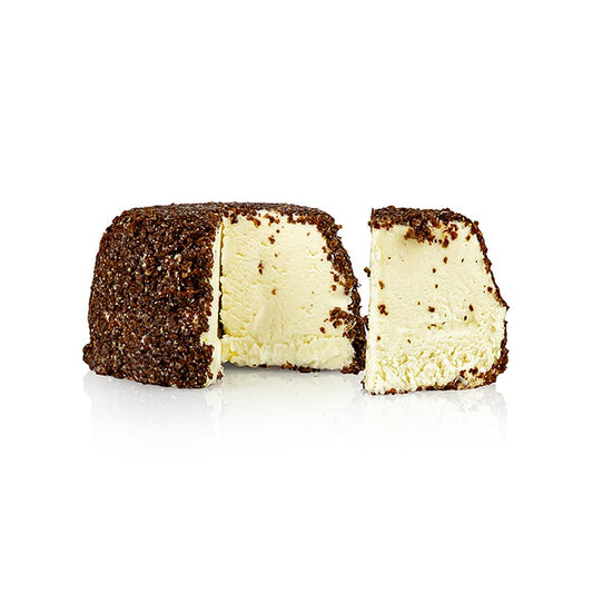 Fromagerie DELIN - Délices Pommard Coque, Fromage frais français Fromage frais lait de vache aux graines de moutarde, 110 g