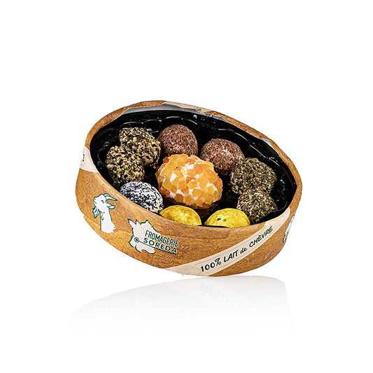 Le Chevrefeuille - Micro-Pics Chevre, Ziegenfrischkäsepralinen mit Papaya, Kräutern, Gewürzen, 115 g
