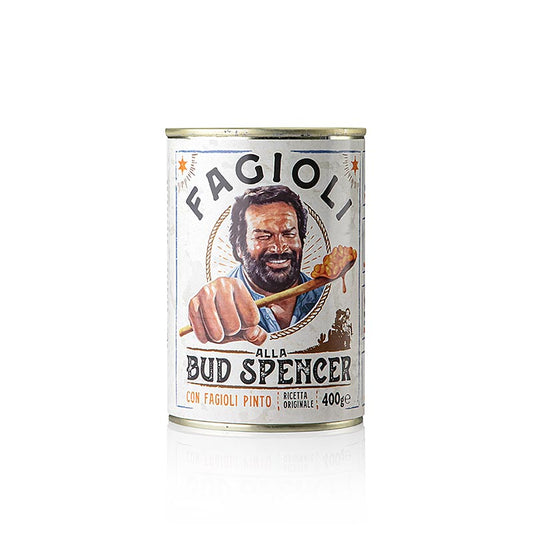 Bud Power - Fagioli alla Bud Spencer Original, fagioli borlotti in salsa di pomodoro e pancetta, 400 g