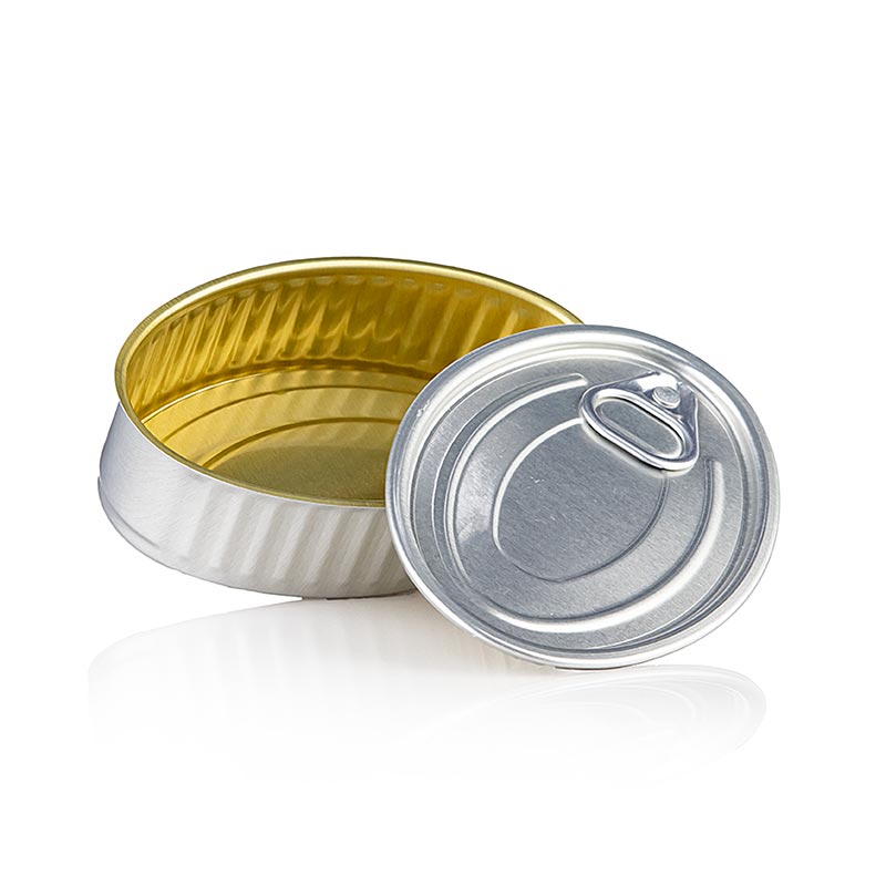 Boîte avec couvercle (boîte en aluminium), vide, 120 ml, 100 % Chef, lot de 10