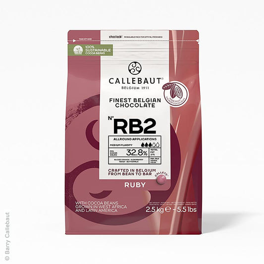 Ruby RB2 - Rosa Schokolade (32,8%), Callets Couverture, Callebaut, 2,5 kg | Couverture, Schoko - Formen, Schoko - Produkte | thungourmet