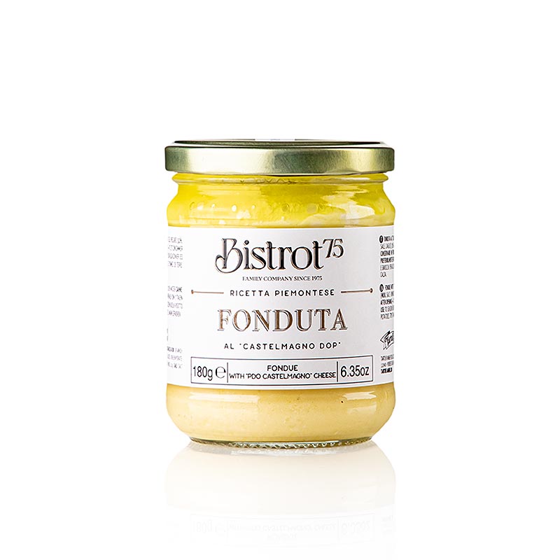 Tartuflanghe Bistrot 75 - Fonduta - Fonduta di formaggio con Castelmagno DOP, Taruflanghe, 180 g