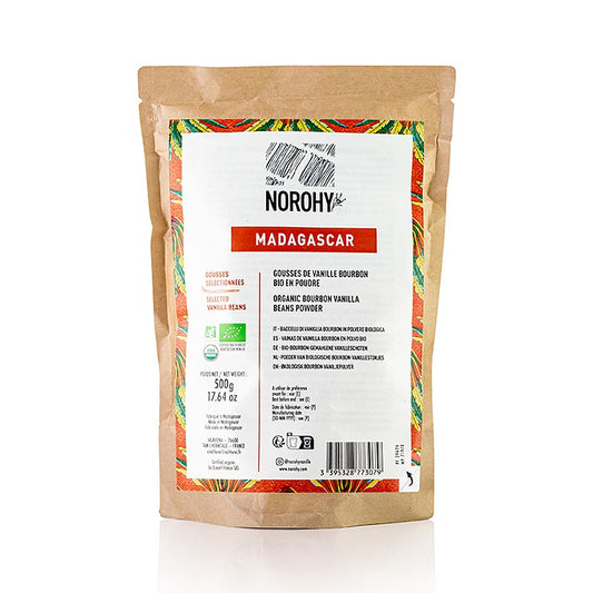 Valrhona - Norohy - Poudre de gousses de vanille de Madagascar, bio, 500 g