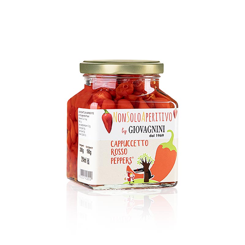 Peperoni Tropfen "Pepper Rosso", rot, Giovagnini Cappuccetto, 290 g