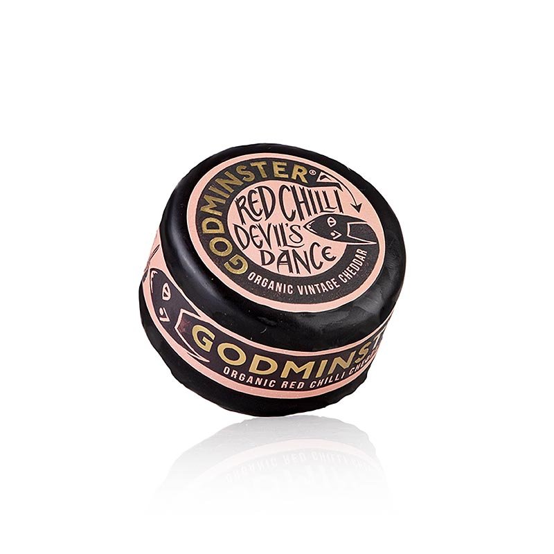 Red Chili Devils Dance - scharfer Cheddar Hartkäse, Godminster, BIO, 200 g | Käse | thungourmet