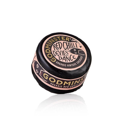 Red Chili Devils Dance - scharfer Cheddar Hartkäse, Godminster, BIO, 200 g | Käse | thungourmet