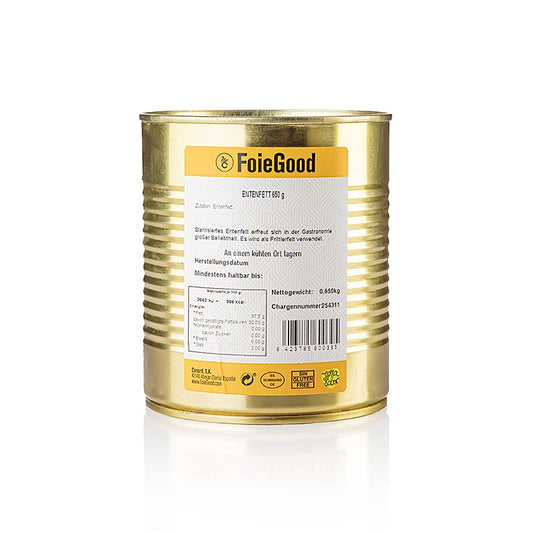 Canard - Graisse de canard (de canards non gavés), Foie Good, 650 g