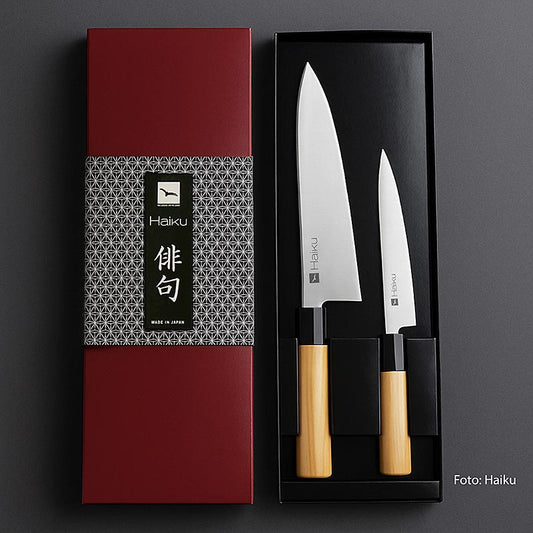 Set di coltelli HSET 2 Haiku - Coltello da cucina H06 + coltello Yobocho H14, 2 pezzi