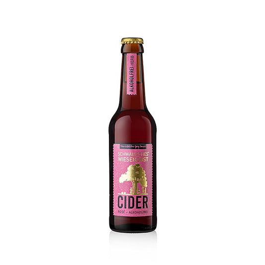 Jörg Geiger Schwäbischer Wiesenobst Cider ROSÉ alkoholfrei herb BIO, 330 ml