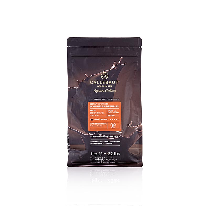 Callebaut - Origine Dunkle Schokolade Dominikanische Republik 70%, Callets, Cacao Barry, 1 kg