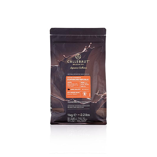Callebaut - Chocolat noir « Origine » République dominicaine 70 %, Callets, Cacao Barry, 1 kg