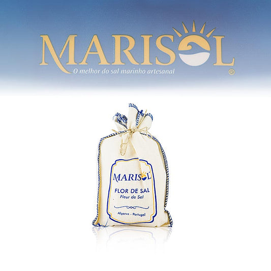 Marisol® Flor de Sal - Fleur de sel, en sachet en tissu, CERTIPLANET, BIO, 125 g