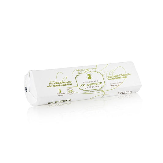 Tablette XXL oversize de gianduja aux pistaches salées, La Molina, 250 g