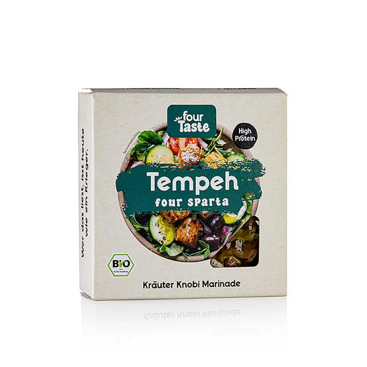 fourTaste - Tempeh fourSparta - aux herbes et à l'ail, à base de lupin doux et de pois jaunes, BIO, 200 g