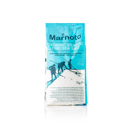 Sel marin traditionnel, gros grains, blanc, humide, Marnoto, bio, 1 kg
