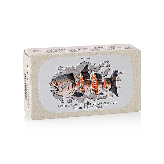 Filet de saumon fumé à Huile d'olive vierge Huile d'olive , Jose Gourmet, 90 g