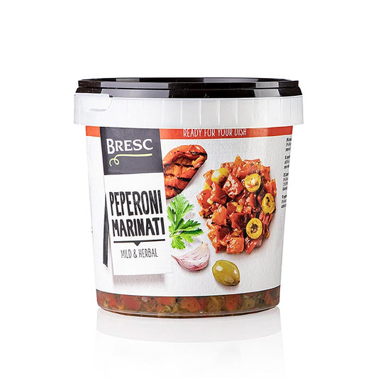 Peperoni marinati, Paprikastücke mit Oliven, Bresc, 1 kg