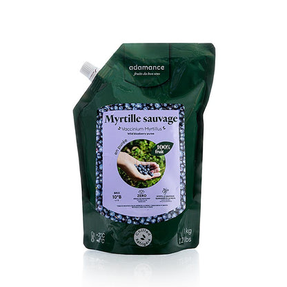 Adamance Purea di mirtilli, senza zucchero, pastorizzata, 1 kg