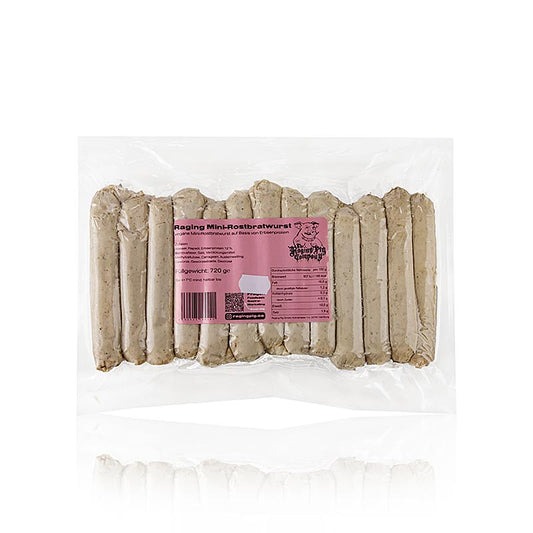 The Raging Pig Company - Mini saucisses grillées (végétalien), 720 g, 24 pièces