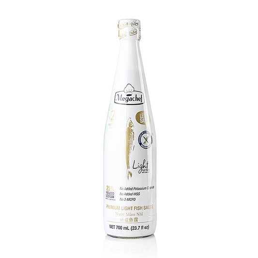 Megachef Sauce de poisson premium light (faible teneur en sel), Sans gluten, 700 ml