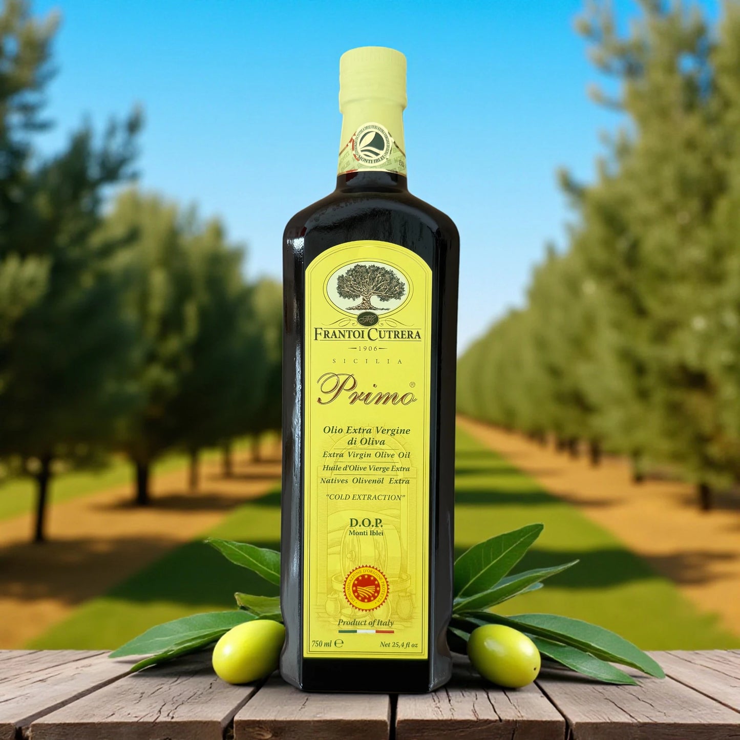 Frantoi Cutrera Primo AOP, Huile d'olive vierge, 100 % Tonda Iblea, 750 ml | Vinaigre & huile  thungourmet