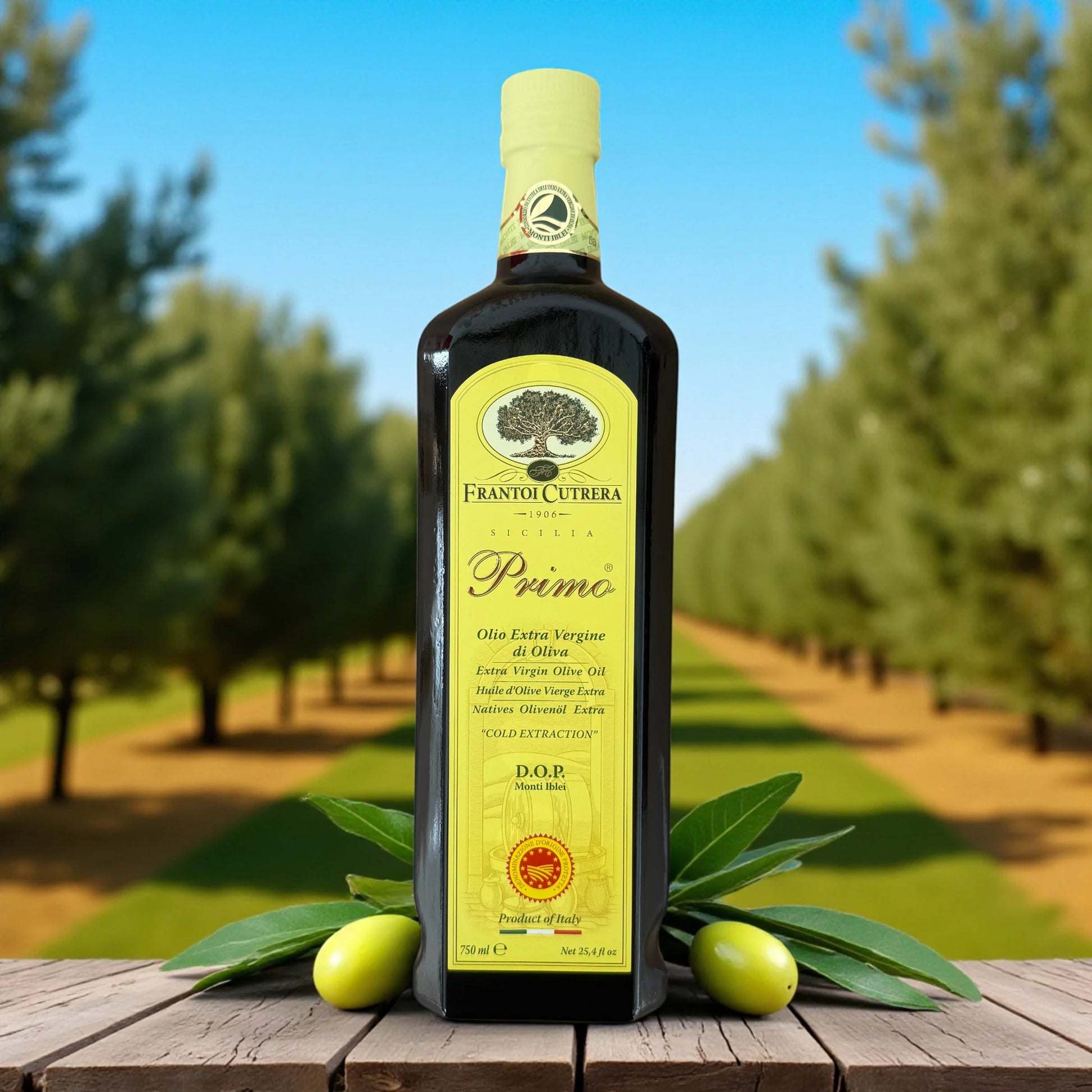 Frantoi Cutrera Primo AOP, Huile d'olive vierge, 100 % Tonda Iblea, 750 ml | Vinaigre & huile  thungourmet