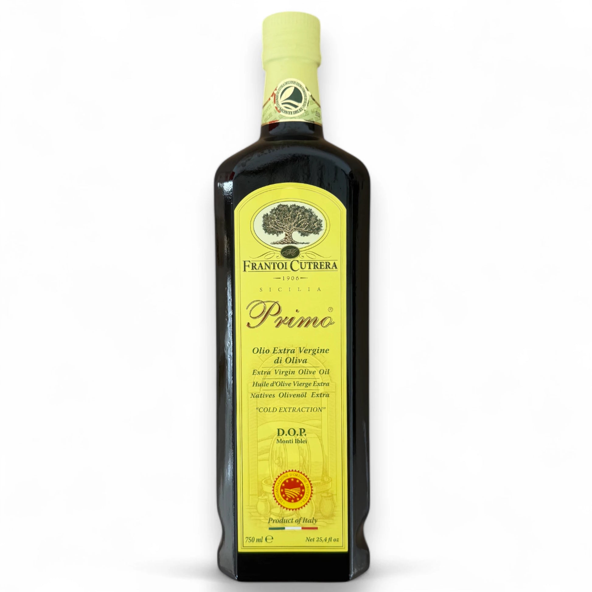 Frantoi Cutrera Primo AOP, Huile d'olive vierge, 100 % Tonda Iblea, 750 ml | Vinaigre & huile  thungourmet